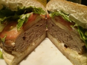 One juicy turkey burger!