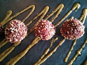 Beetroot falafels  