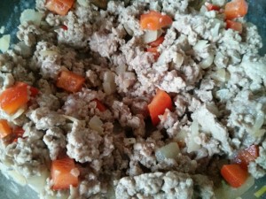 Turkey mince frying