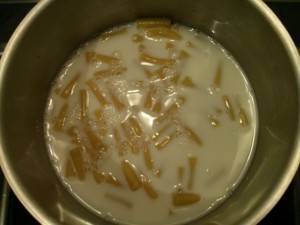 Yep cook your pasta in milk